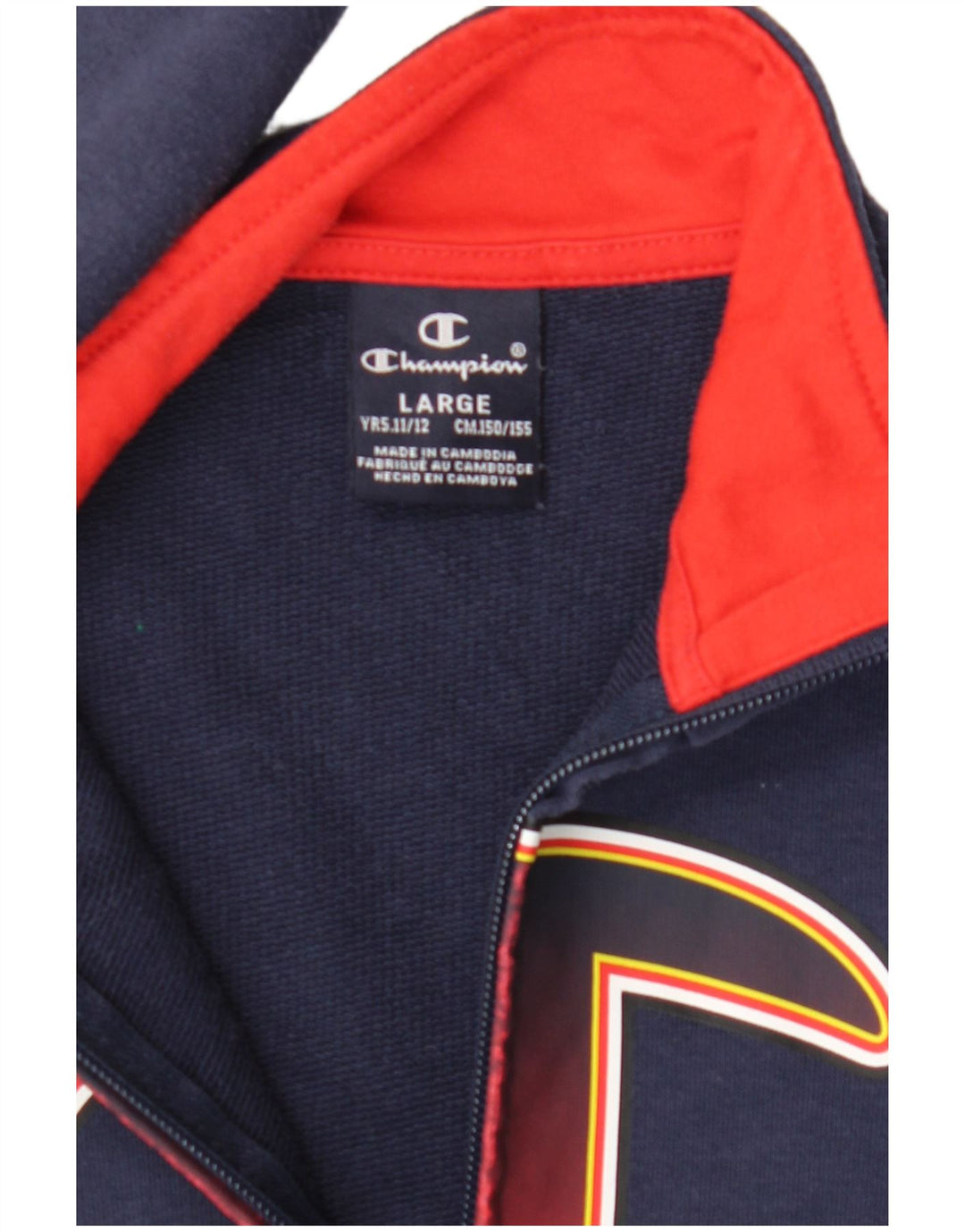 CHAMPION Veste de Survêtement Graphique Garçon 11-12 Ans Grand Bleu Marine