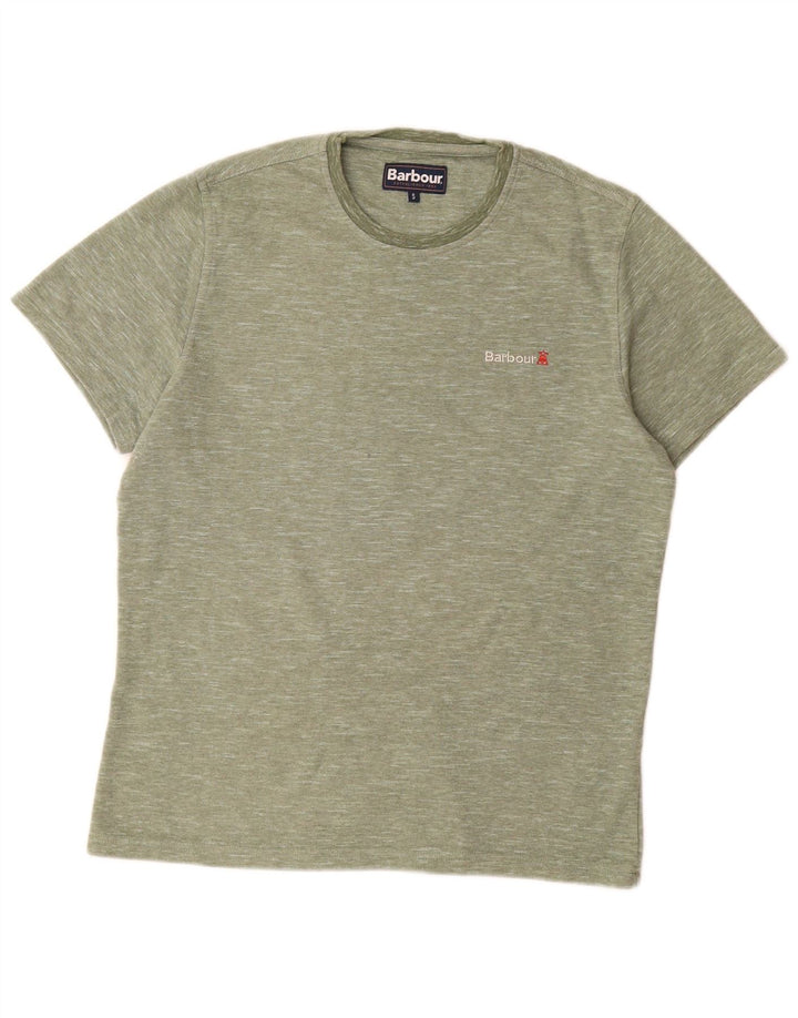Barbour T-Shirt Homme Haut Petit Coton Moucheté Vert