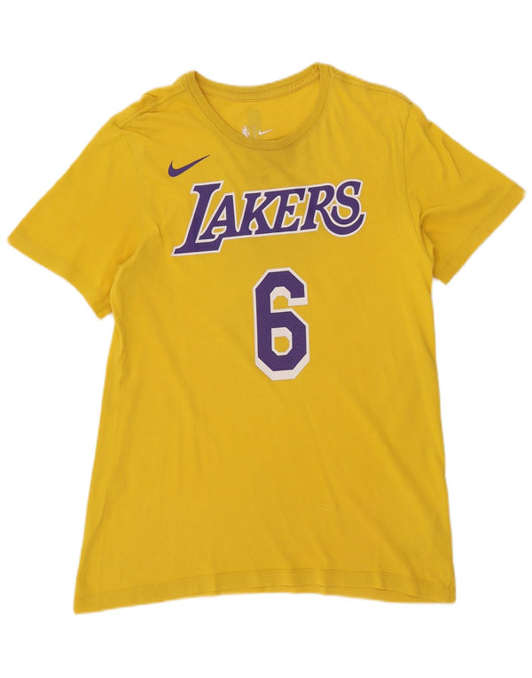 Nike Mens Los Angeles Lakers Graphic T-Shirt Haut Petit Jaune Coton