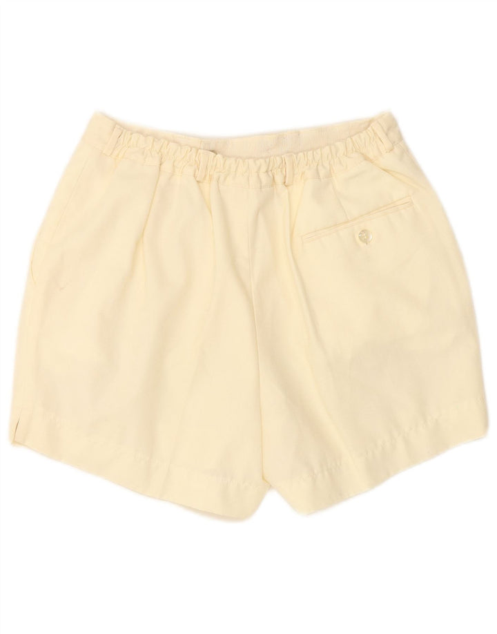 VINTAGE Short Chino Femme W26 Petit Blanc Cassé
