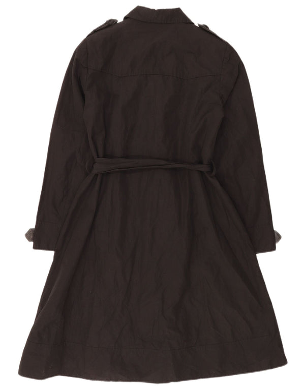 Laura Ashley Trench-Coat pour femme UK 14 en coton noir moyen