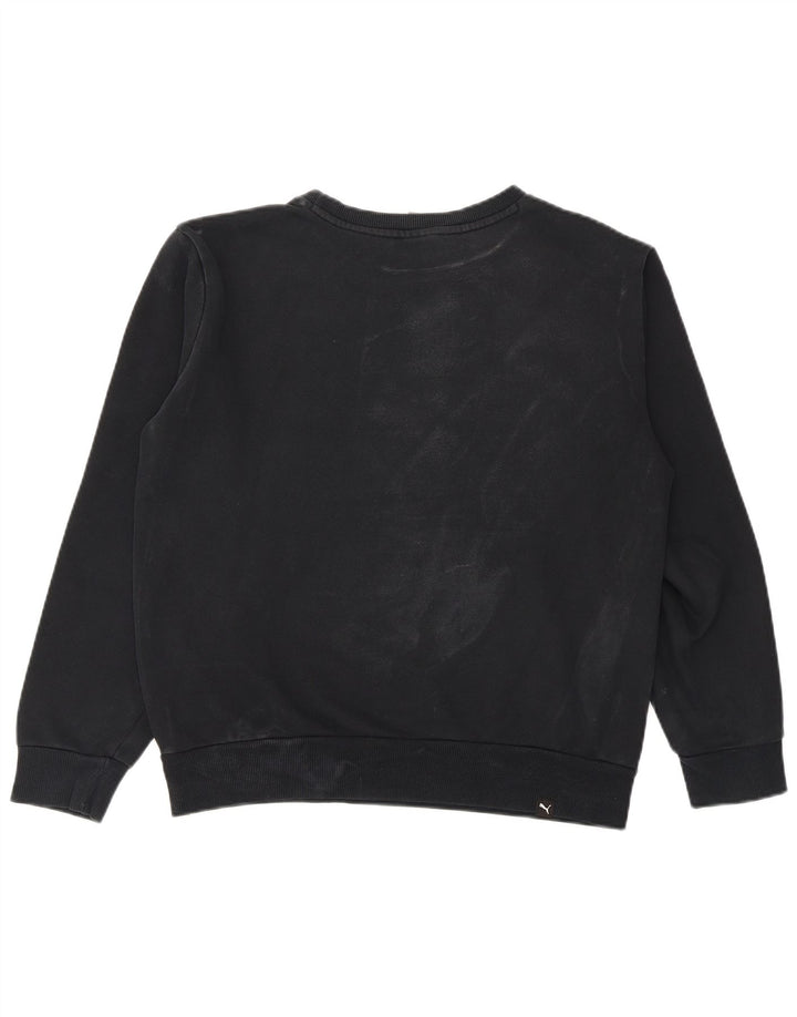 Puma Sweat-shirt graphique pour homme en coton noir Taille S