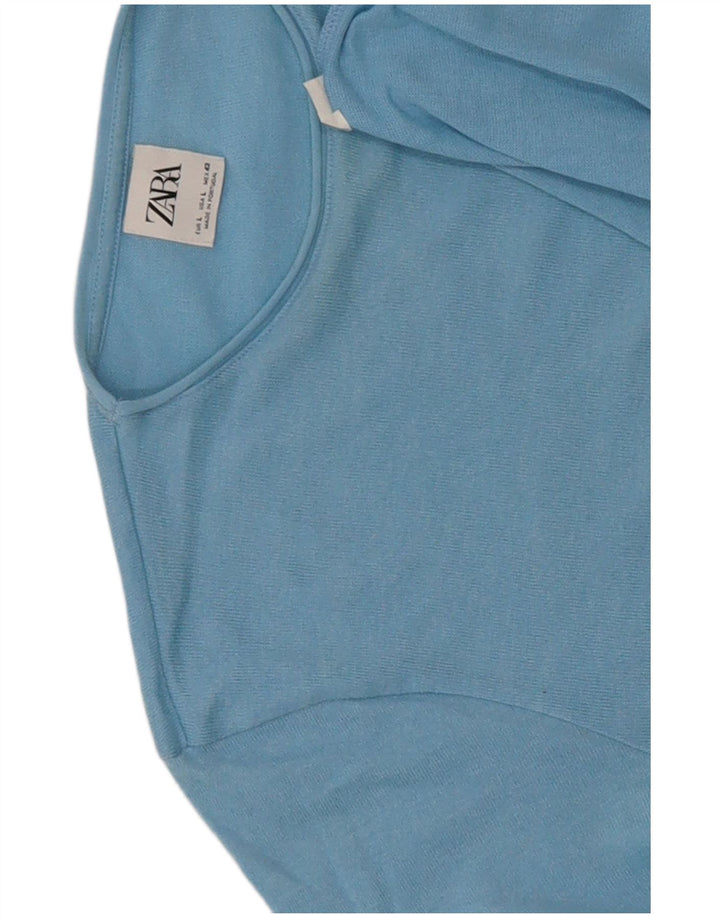 Zara Pull à col rond pour homme, grand bleu
