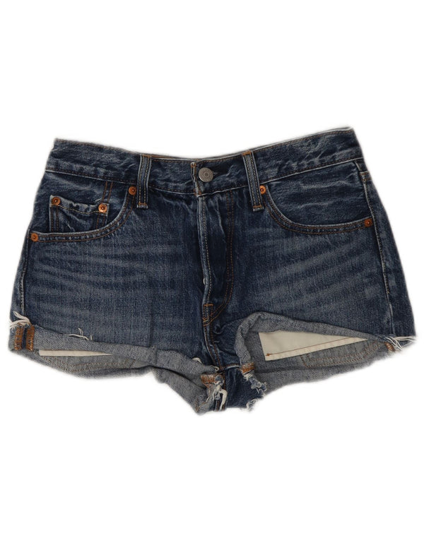 LEVI'S Femme 501 Denim Hot Pants W24 XS Bleu Coton