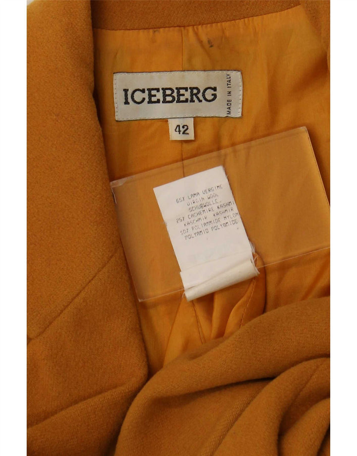 Iceberg Veste Blazer Femme IT 42 Jaune Moyen Imprimé Animal