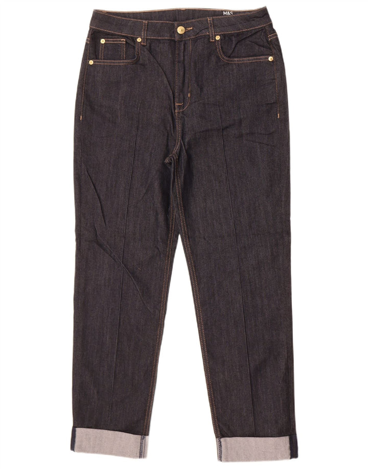 Marks & Spencer Jean Harper Tapered pour femme UK 14 Large W32 L28 Bleu marine