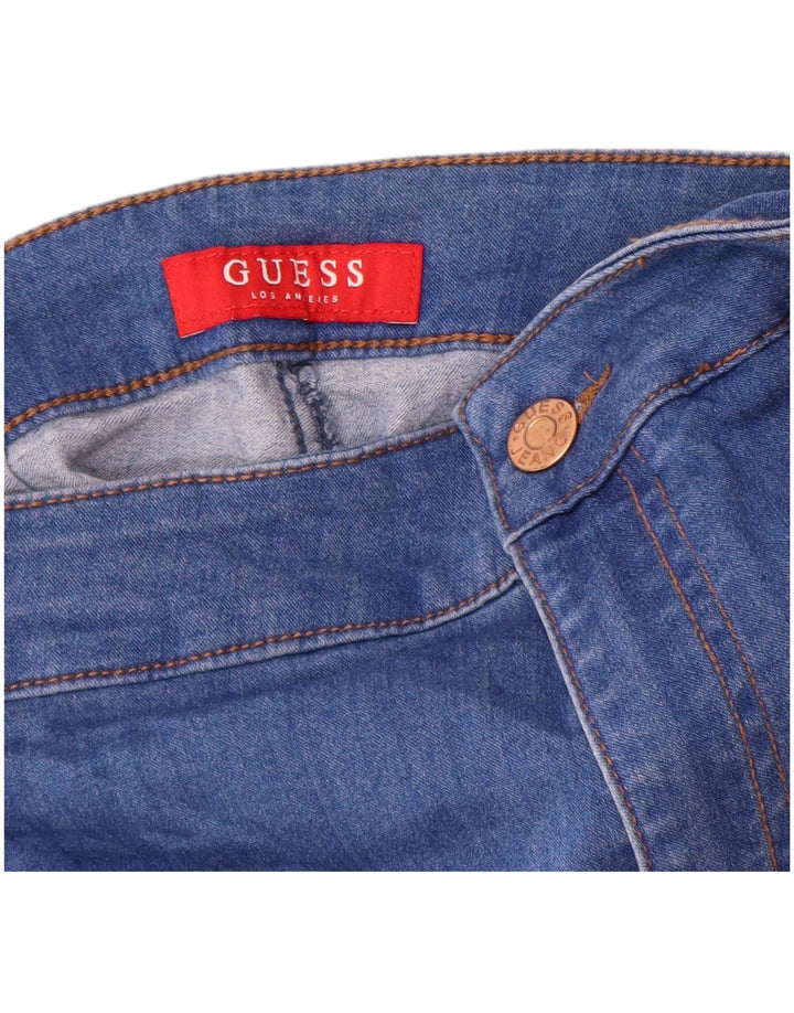 GUESS Jean skinny taille haute femme W24 L28 bleu coton
