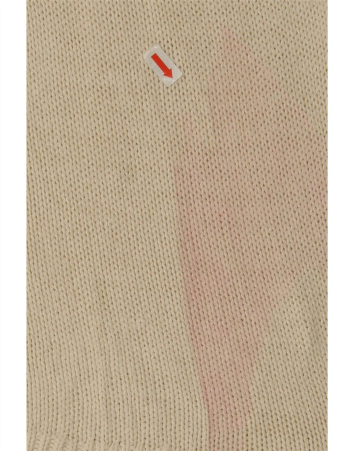 CHAPS Womens Boat Neck Jumper Sweater UK 14 Medium Off White Fair Isle Vintage Chaps and Second-Hand Chaps from Messina Hembry 
