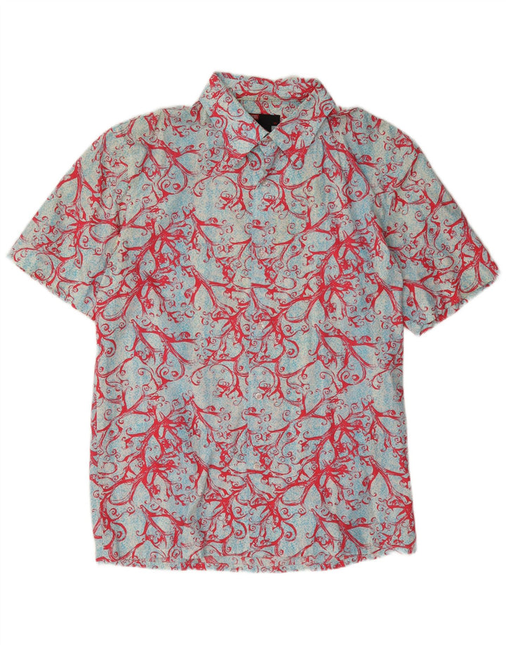 Diesel Chemise à manches courtes à motif abstrait pour hommes, grand bleu