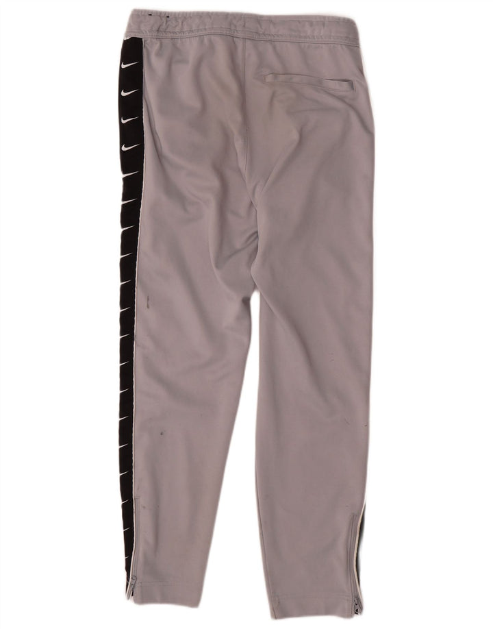 NIKE Pantalon de survêtement graphique pour hommes, petit, gris, color block, polyester