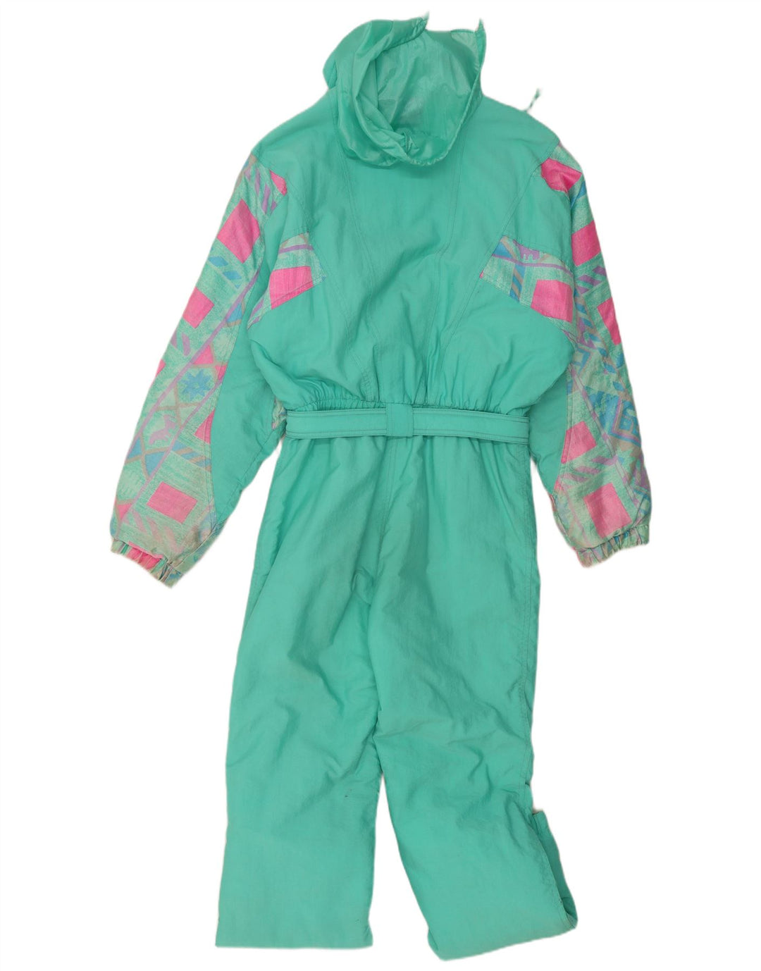 C.KEER Combinaison de ski à capuche pour homme Large Turquoise Géométrique