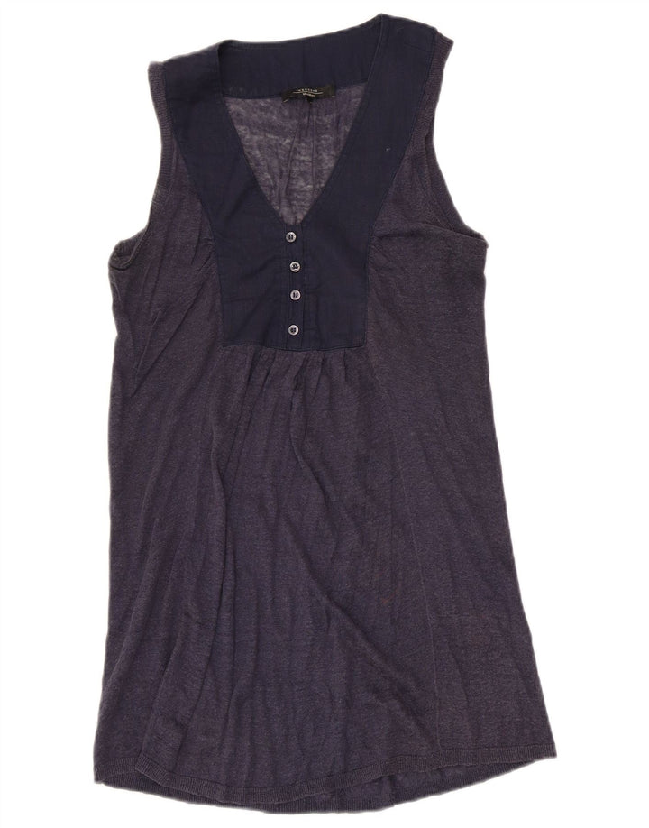 Max Mara Débardeur Weekend Femme UK 8 Small Bleu Marine