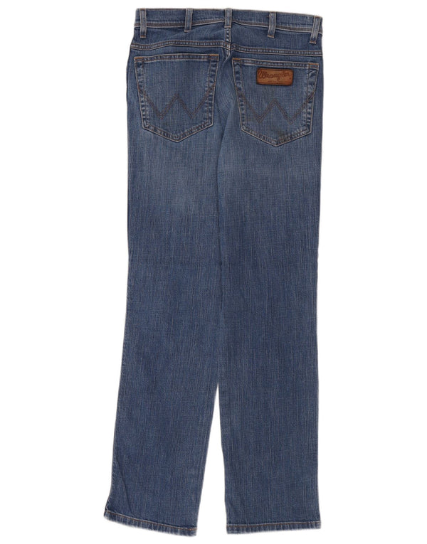 Wrangler Mens Texas Stretch Straight Jeans W30 L32 Blue Cotton