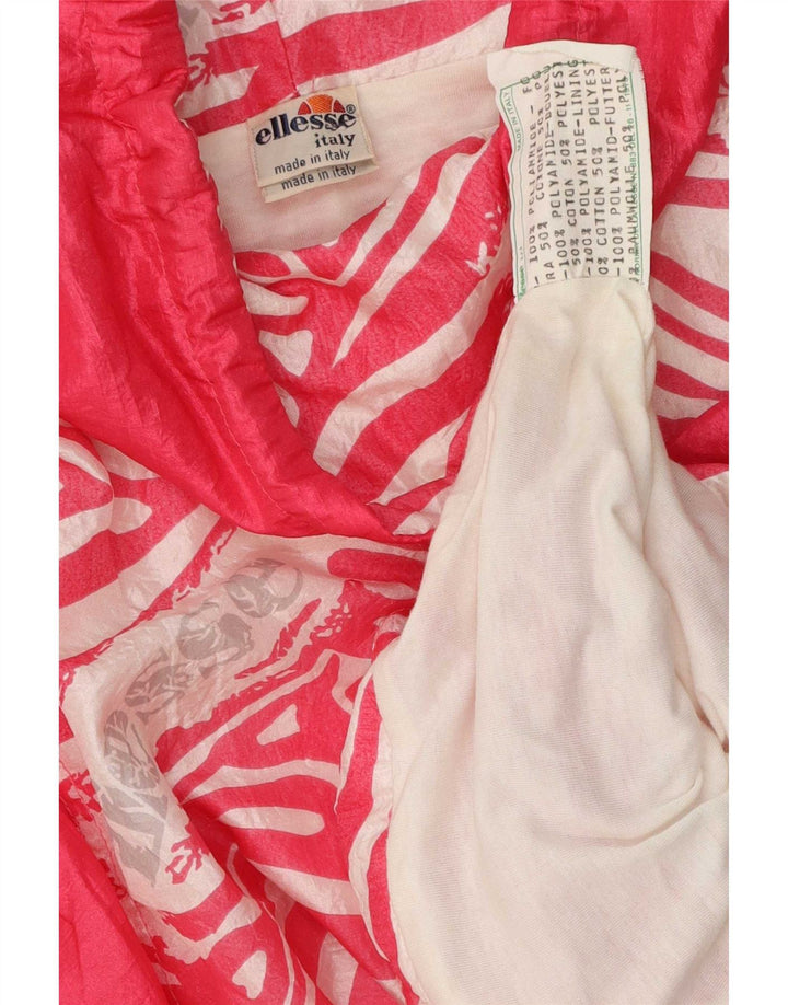 Ellesse Femme Pull Survêtement Top Veste UK 22 3XL Rose Imprimé Animal