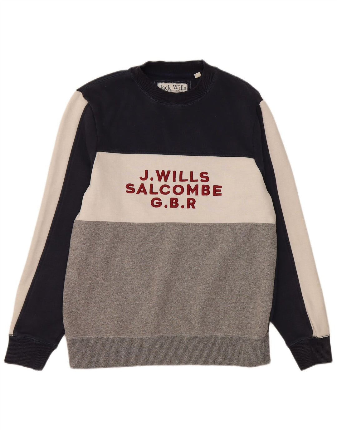 Jack Wills Salcombe Sweatshirt Jumper Homme Multicolore Colorblock