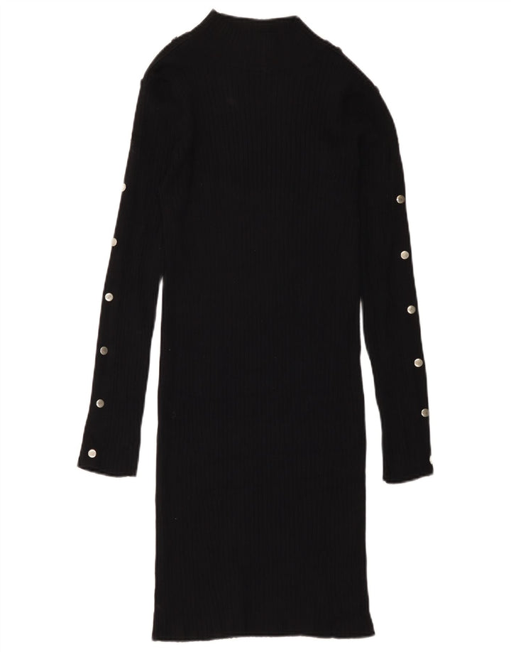 Zara Femme Robe Pull UK 12 Medium Noir Viscose