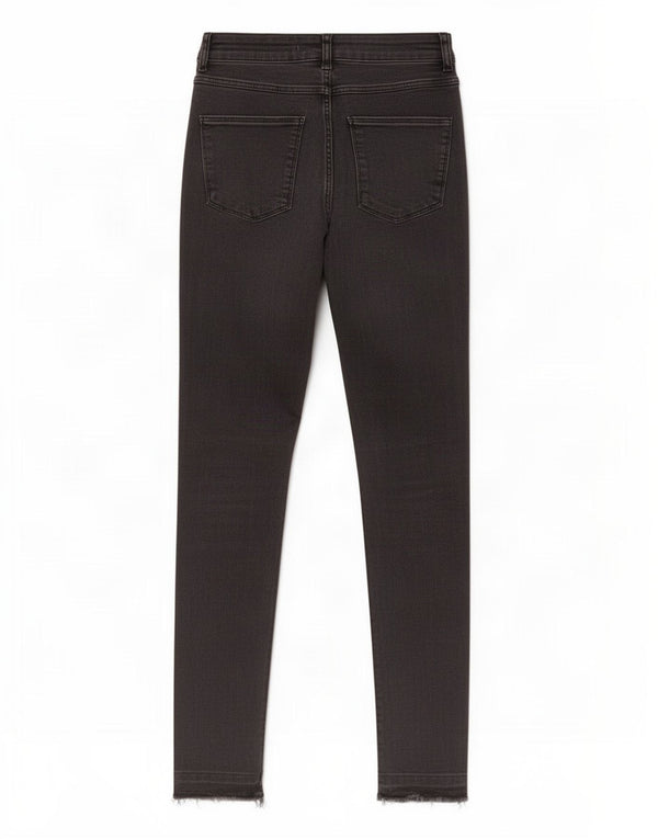 Zara Jean skinny taille haute pour femme EU 38 Small W28 L27 Coton noir