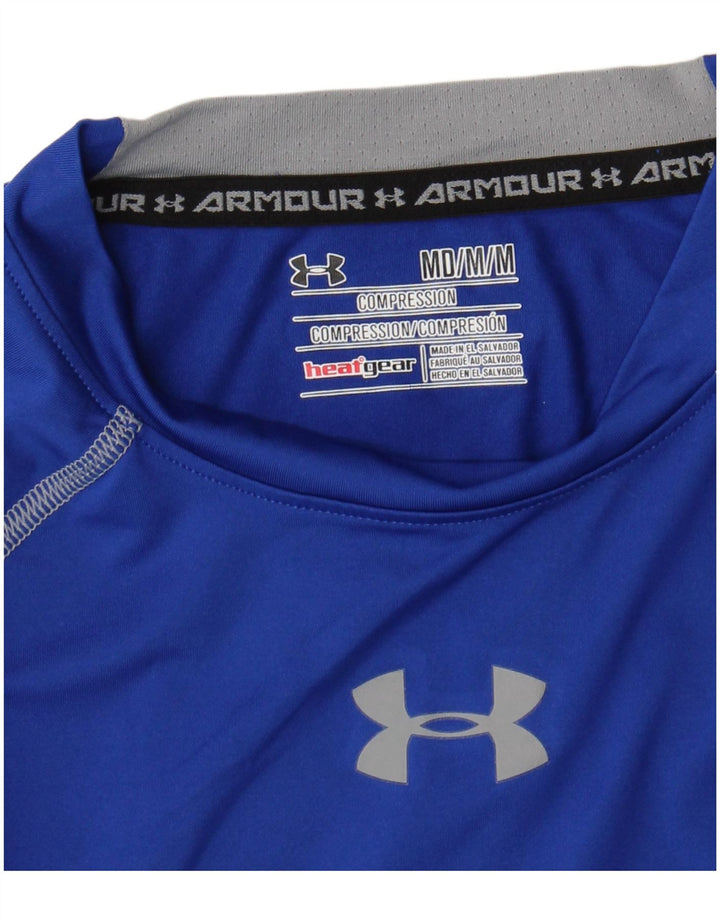 Under Armour Heat Gear Graphic Haut à manches longues pour femme Bleu moyen UK 12