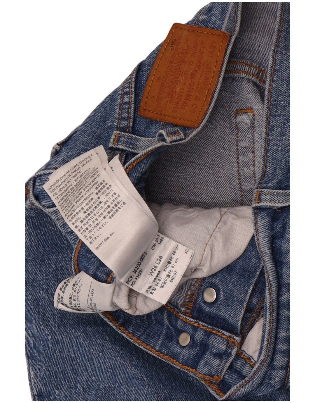 Levi's Jean Droit 501 Homme Bleu W26 L26 Coton