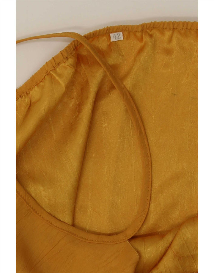 Vintage Femme Cami Top IT 42 Jaune Moyen