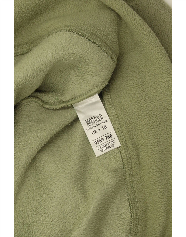 Marks & Spencer Veste polaire surdimensionnée pour femme UK 18 XL Vert Polyester