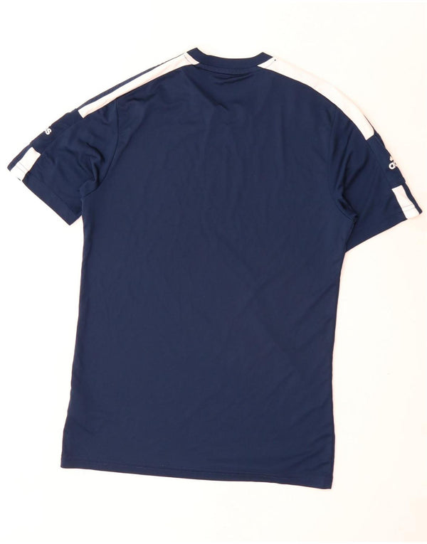 Adidas Hommes Aeroready Graphic T-Shirt Top Petit Bleu Marine Colorblock