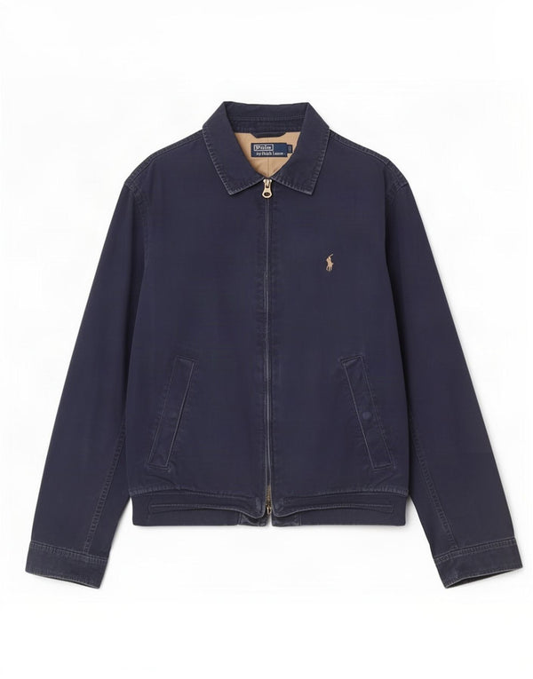 Polo Ralph Lauren Veste Bomber Homme UK 40 Large Bleu Marine Coton