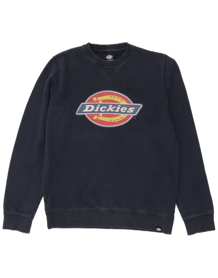 DICKIES Pull Sweat Graphique Homme Bleu Marine Moyen Coton