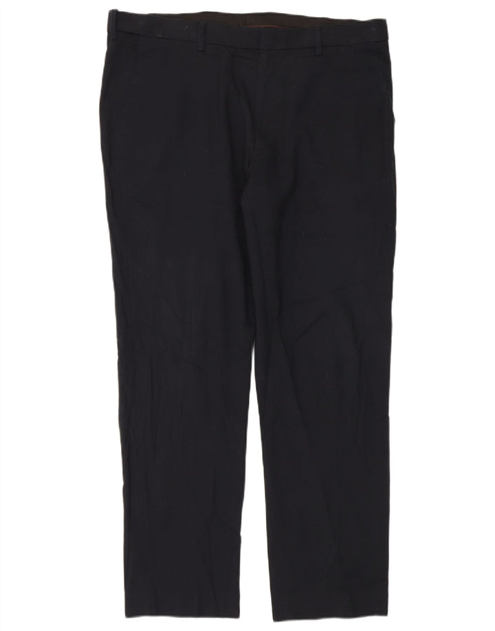 Marks & Spencer Pantalon de costume coupe classique pour homme W38 L31 Bleu marine Polyester