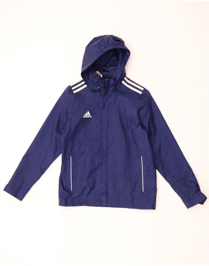 Adidas Veste de Pluie à Capuche Garçon 11-12 Ans Bleu Marine Nylon