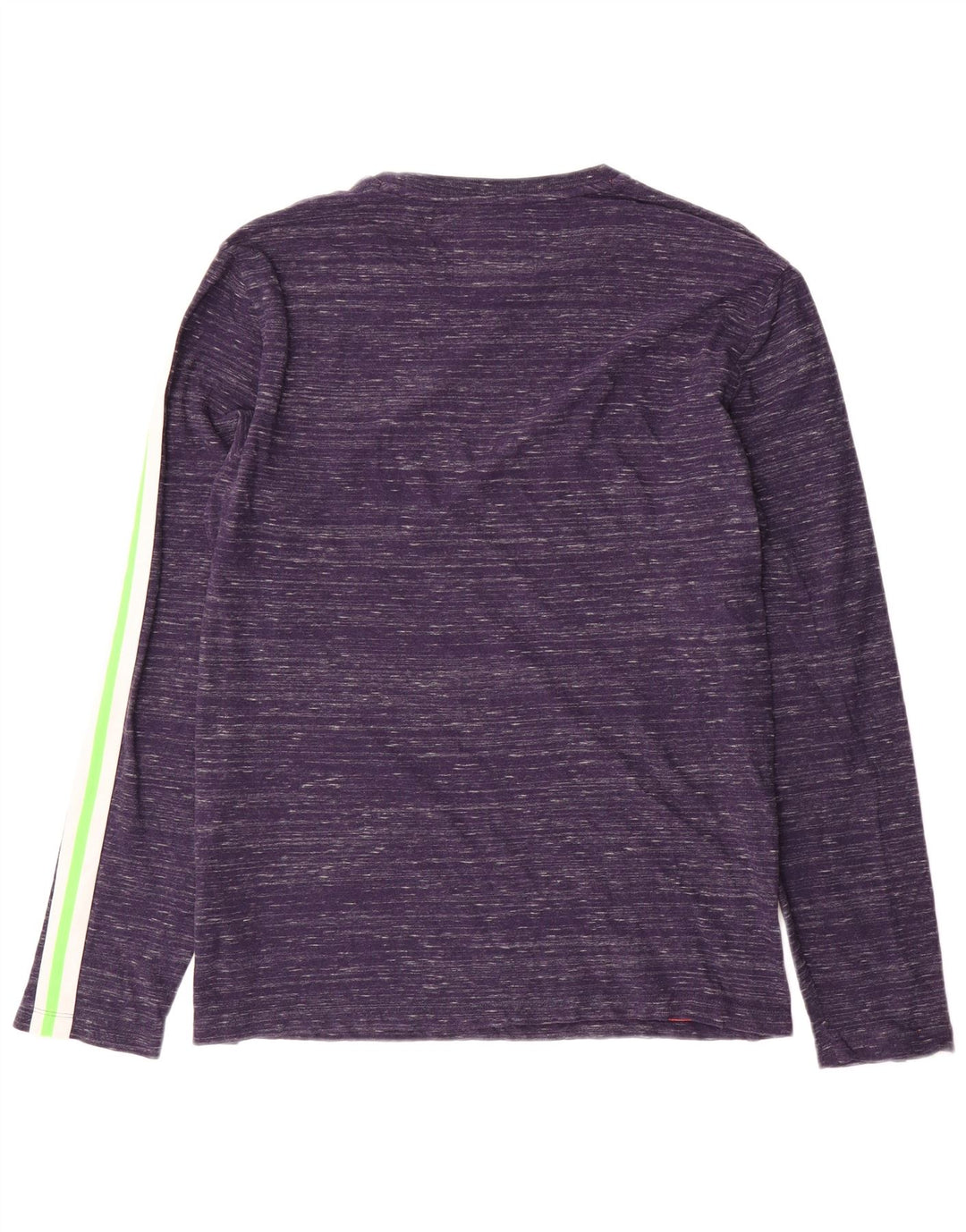 Superdry Haut à manches longues pour homme en coton moucheté bleu marine Large