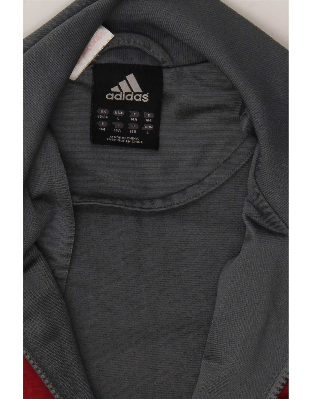 Adidas Veste de Survêtement Garçon 13-14 Ans Gris Colorblock Polyester