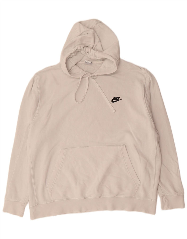 Nike Pull à capuche pour homme en coton blanc 2XL