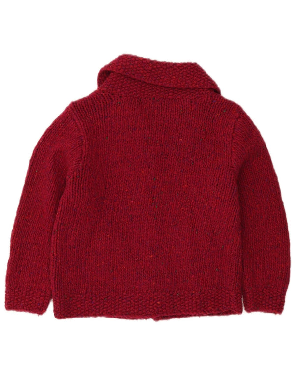 Carraig Donn Pull Cardigan Fille 9-10 Ans Grand Bordeaux Moucheté