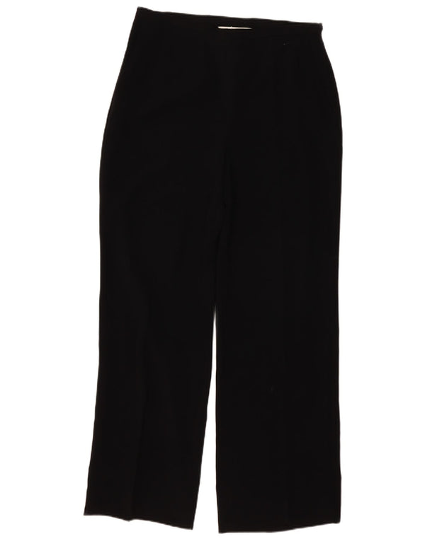 Max Mara Pantalon décontracté coupe ample pour femme UK 12 Medium W30 L30 Noir