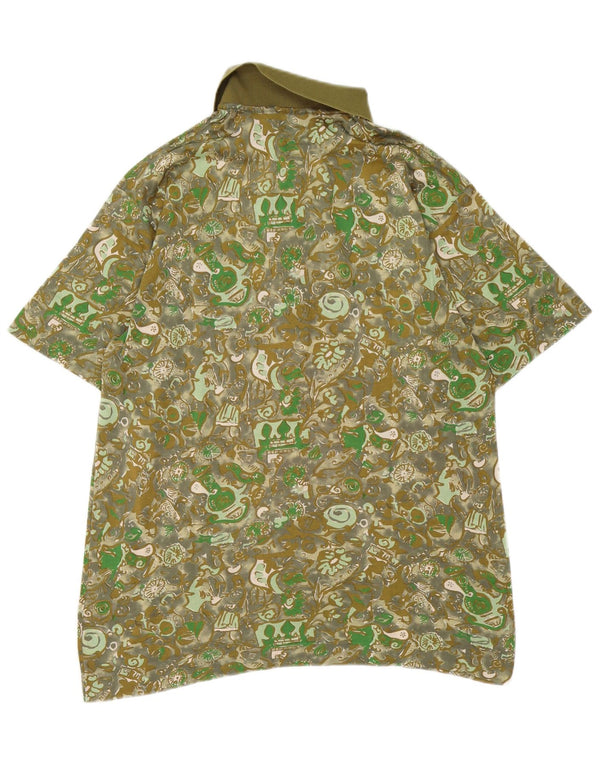 NINO MARINI Polo Homme Kaki Moyen Paisley Coton
