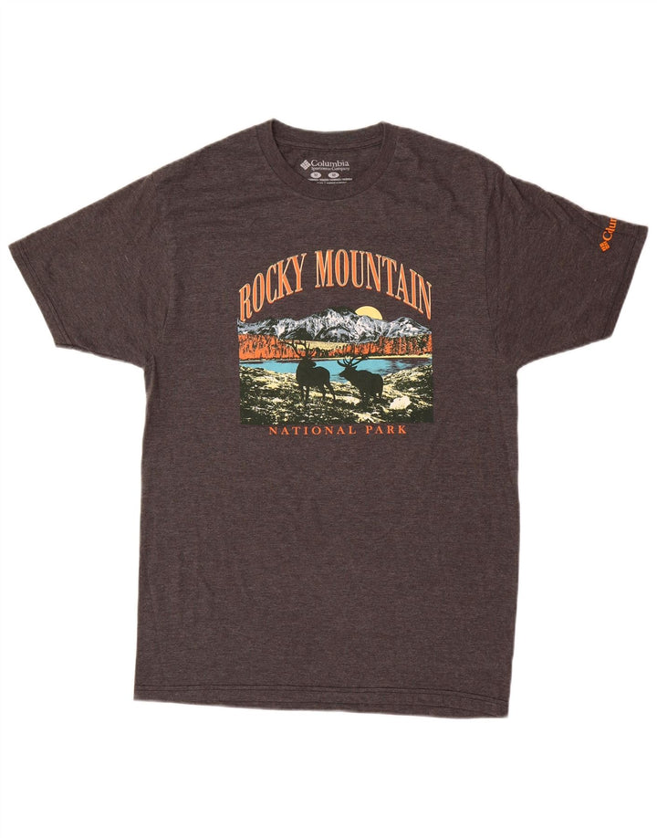 Columbia Tee-Shirt Graphique Homme Gris Moyen Coton