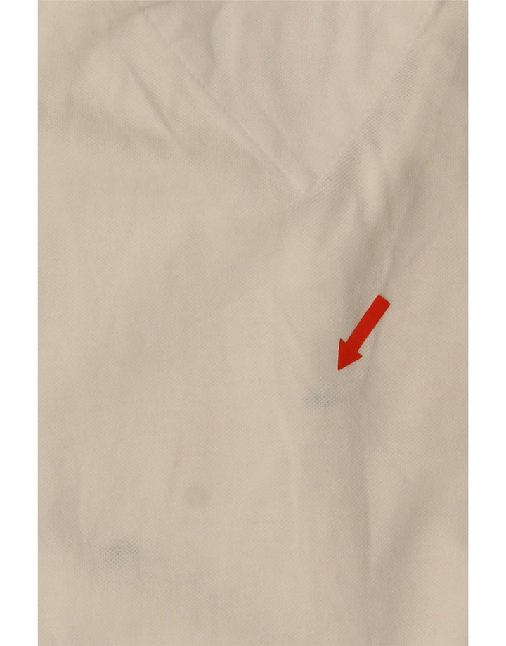 Tommy Hilfiger Polo Femme UK 12 Coton Blanc Moyen