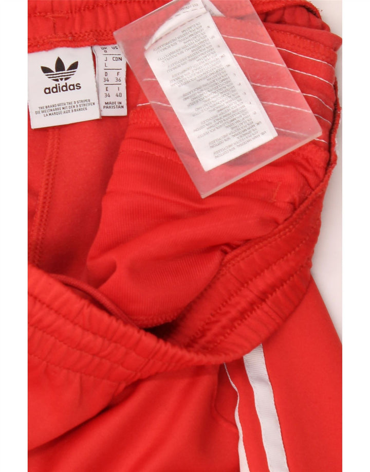 ADIDAS Pantalon de survêtement pour femme UK 8 Small Rouge Coton
