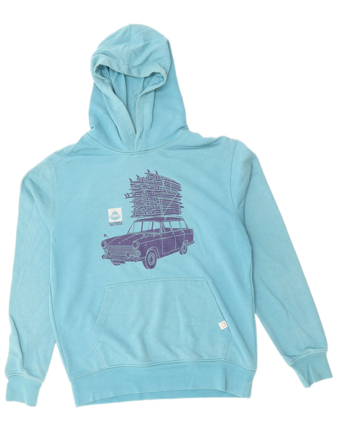 SALTROCK Pull à capuche graphique homme en coton bleu moyen