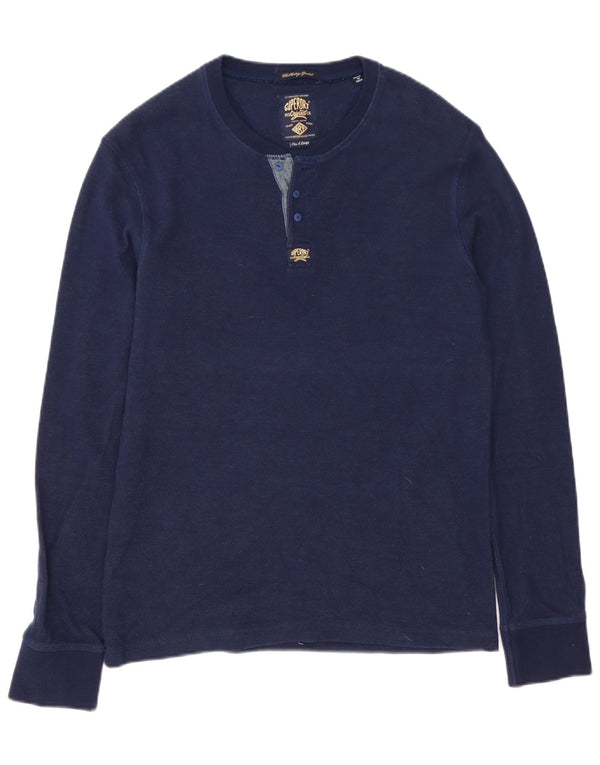 Superdry Haut à Manches Longues XL Bleu Marine Homme