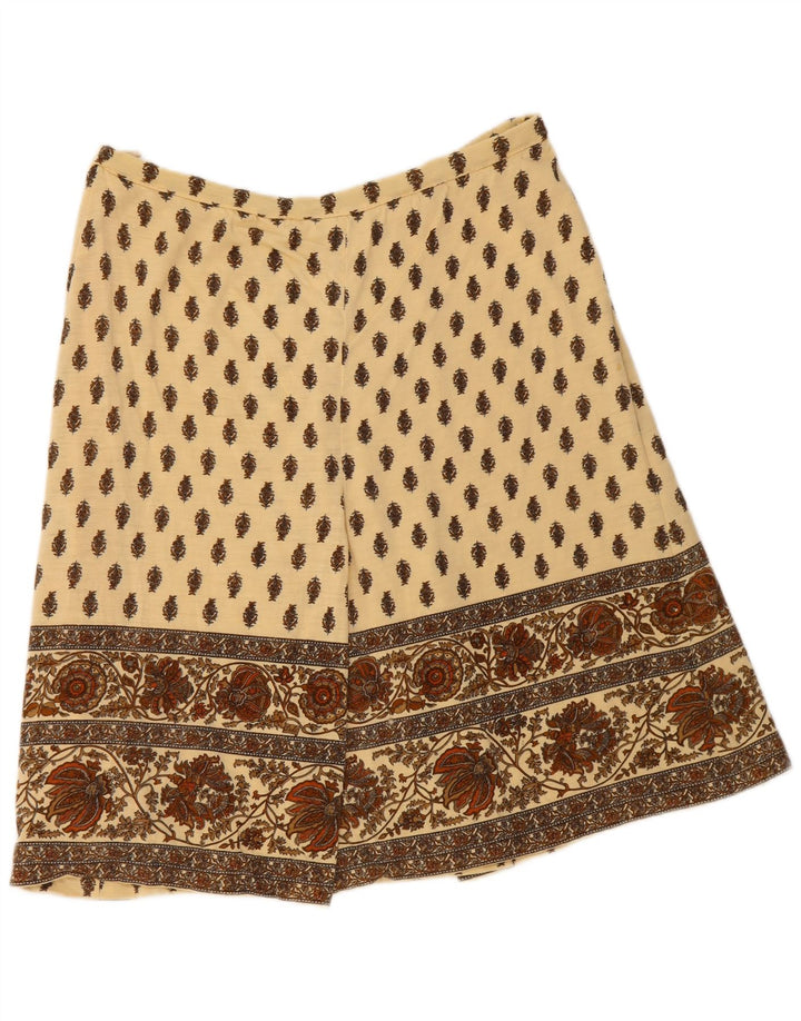 jupe trapèze femme vintage W40 2XL Beige Floral