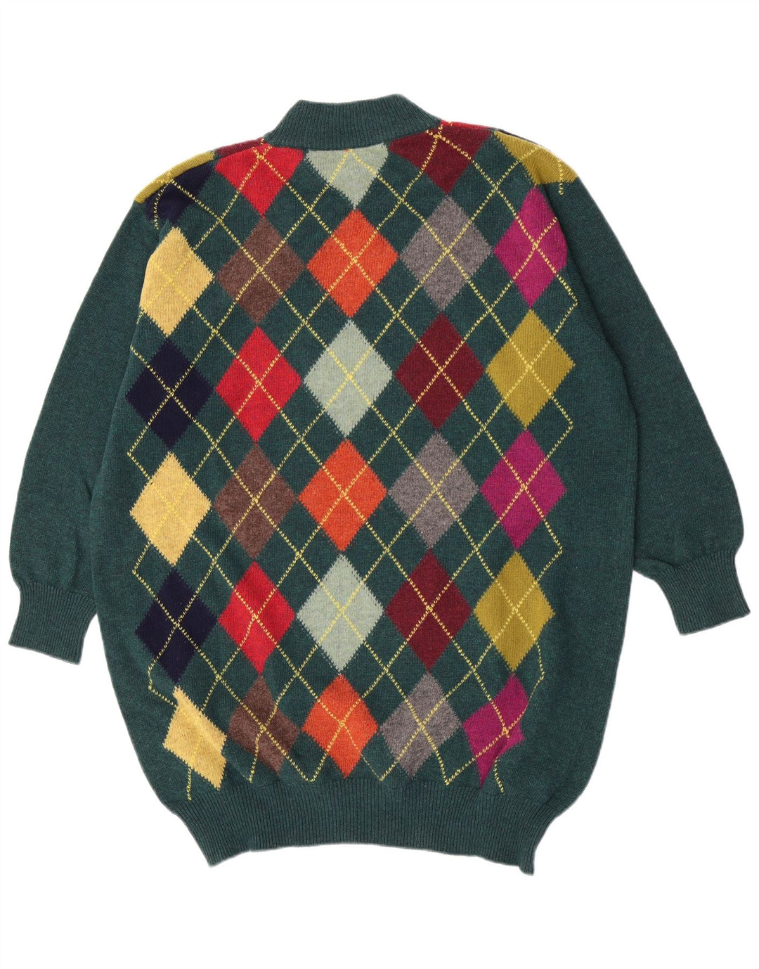 Benetton Pull surdimensionné à col roulé pour femme IT 48 XL Vert
