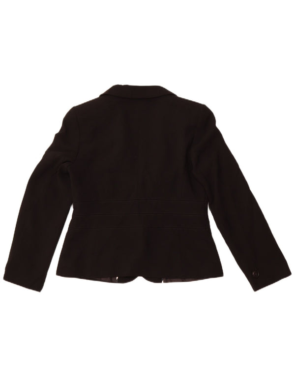 MARKS & SPENCER Veste blazer à 2 boutons pour femme UK 14 Noir moyen Polyester