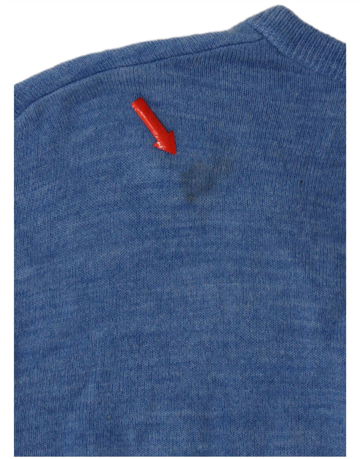 Marks & Spencer Pull col V pour homme en acrylique bleu Taille L