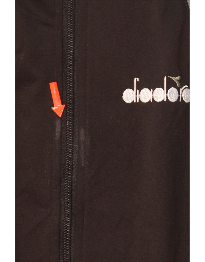 DIADORA Womens Tracksuit Top Jacket UK 38 Medium Black Colourblock Vintage Diadora and Second-Hand Diadora from Messina Hembry 