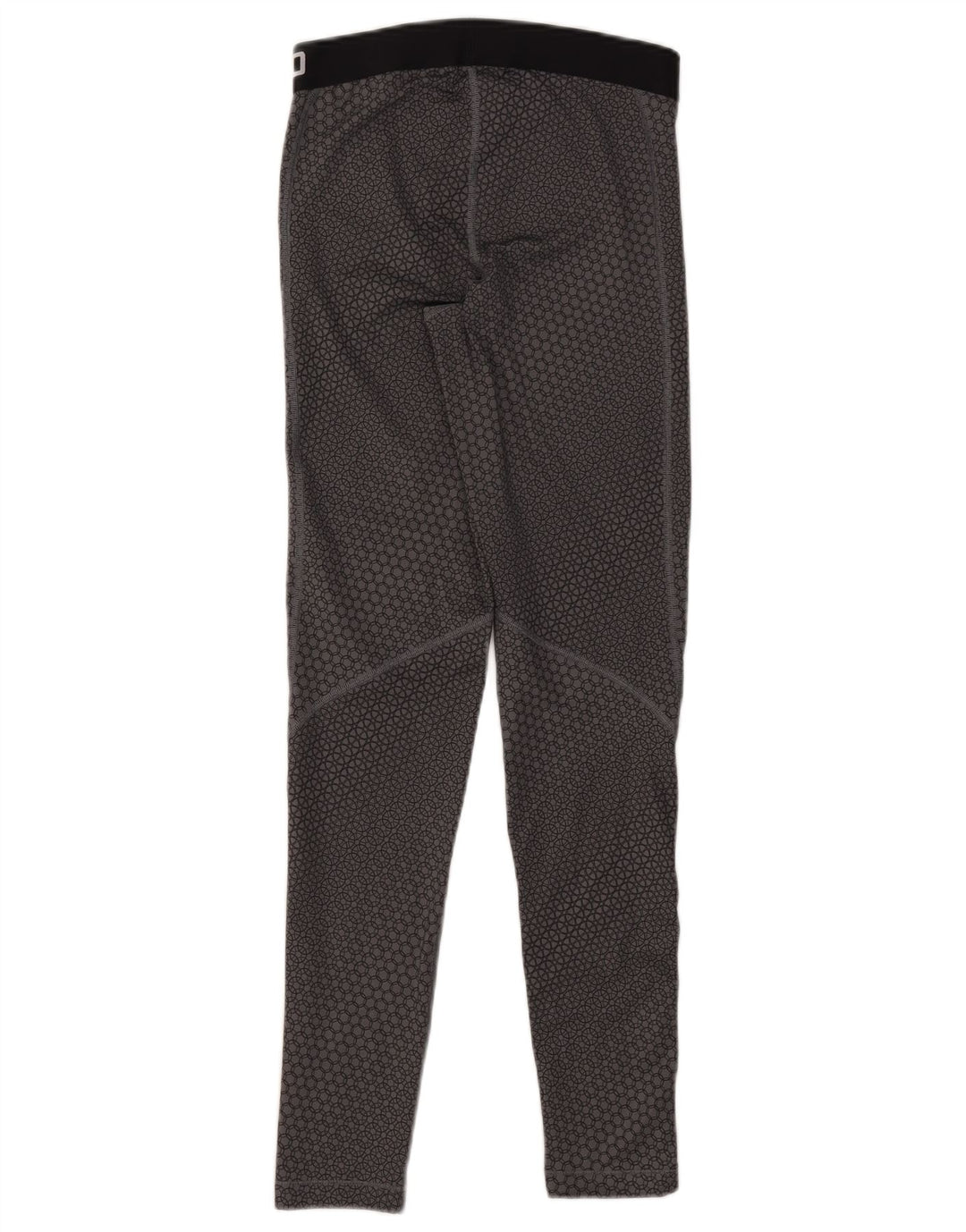 Nike Legging graphique Dri Fit pour femme UK 12 Polyester géométrique gris moyen