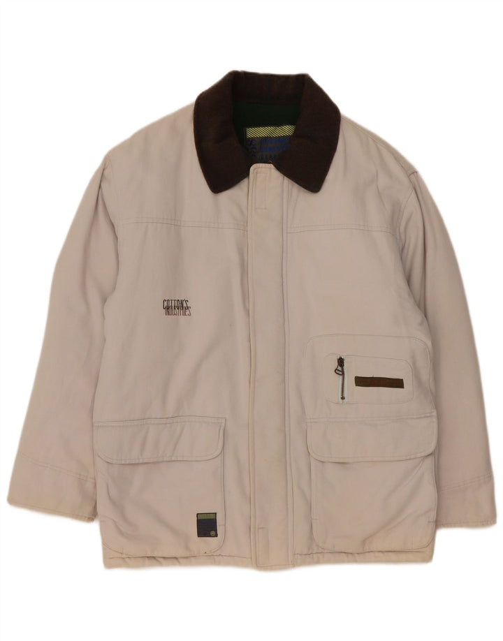 Cotton's Industries Veste utilitaire pour homme UK 38 Medium Off White