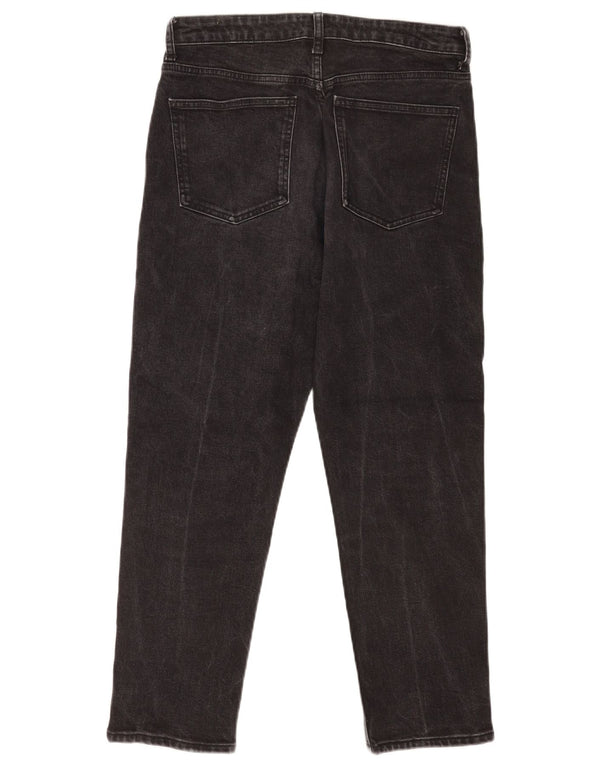 Zara Womens Straight Jeans EU 40 Medium W30 L26 Black Cotton