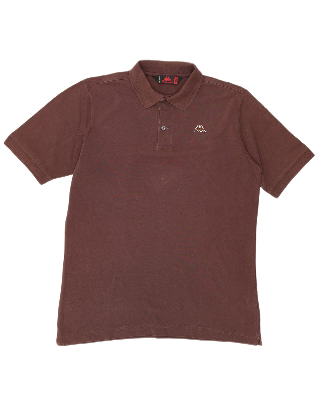 KAPPA Polo Homme Marron Moyen Coton